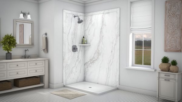 White-Pearl 2wall Shower 60x80in